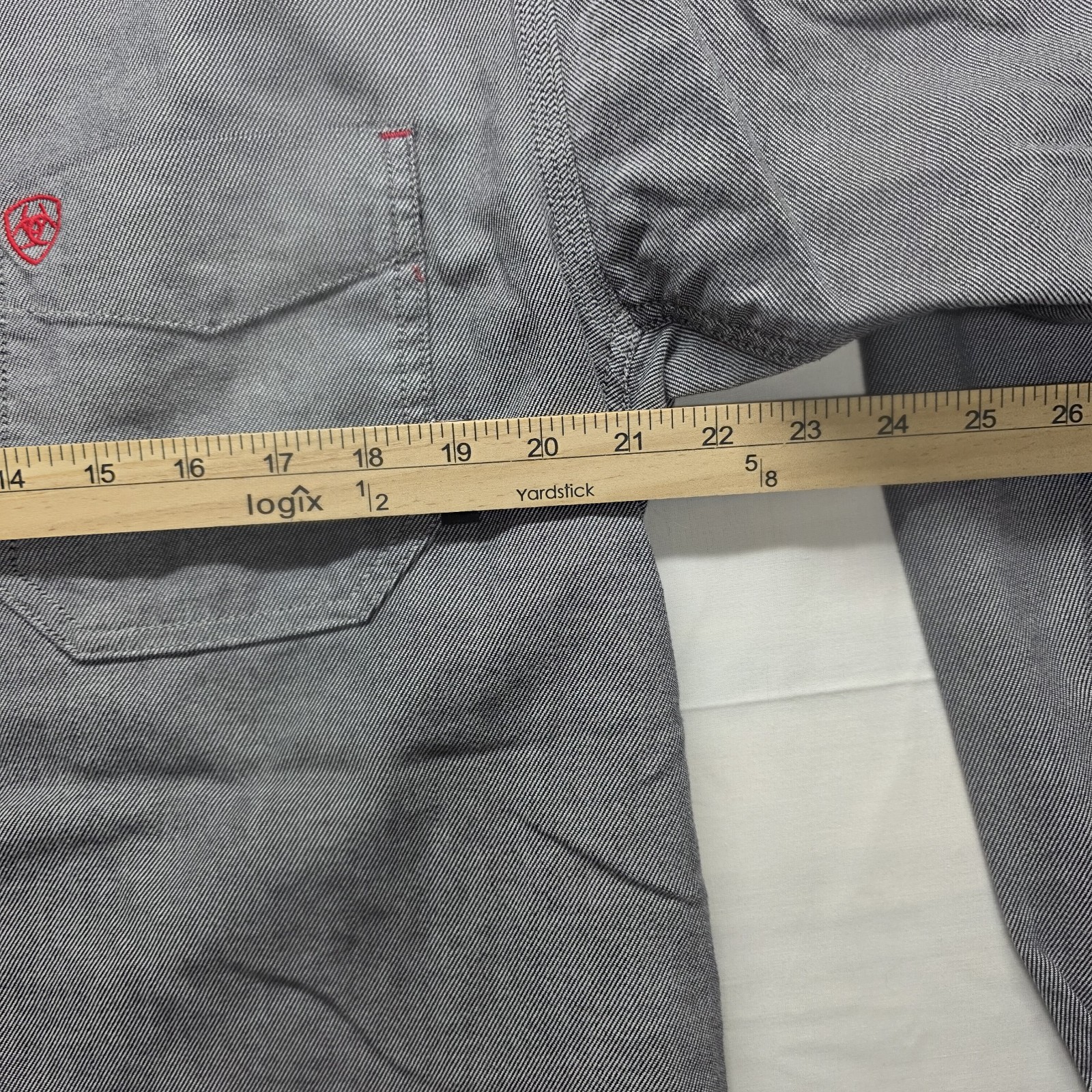 Ariat FR Flame Resistant Cat 2 Solid Gray Button … - image 15