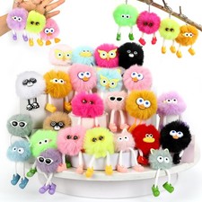 ZZLWAN 24Pcs Cute Plush Kids Keychains: Kawaii Bulk Keychain For Easter Egg...