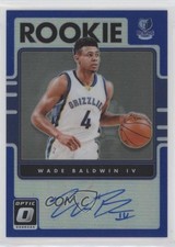2016 Donruss Optic Rookie Signatures Blue Prizm 17/25 Wade Baldwin IV Auto 0q0
