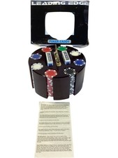 Leading Edge Poker Set with Caddy Chips and Cards Sealed Boxed PPWH