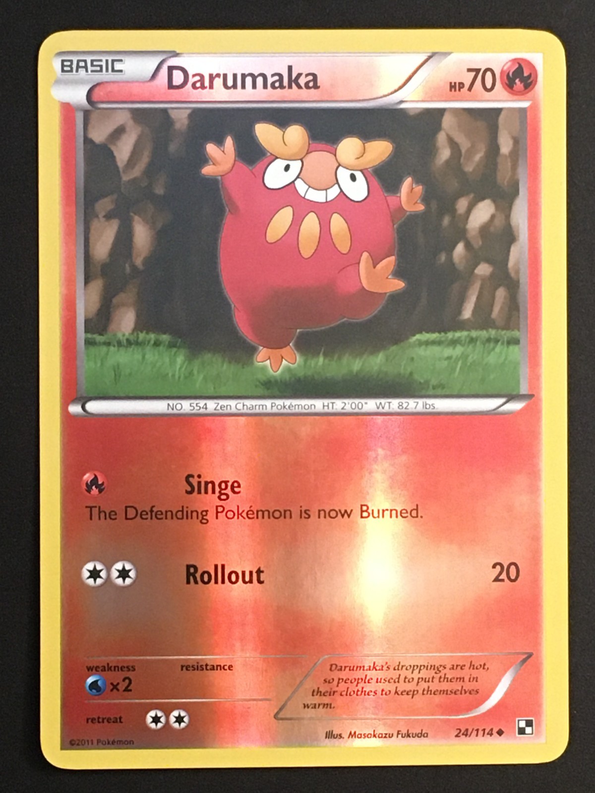 Pokemon TCG Darumaka 24/114 Black & White Base Set Reverse Holo NM