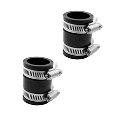 1056-100 1-in. Flexible PVC Pipe Coupling for Plastic and Copper Pipes