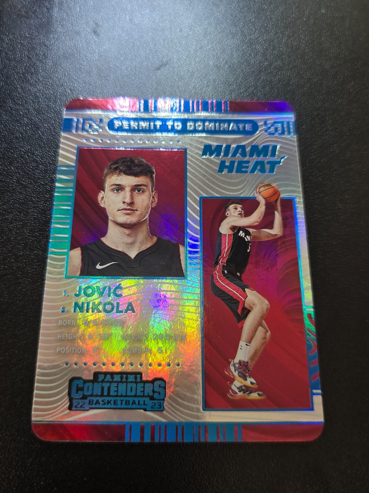 2022-23 Panini Contenders - Permit to Dominate SSP-RC Nikola Jovic