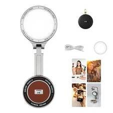 Sol 5 Magnetic Selfie Light with Mirror Compatible with iPhone MagSafe Bi-Col...