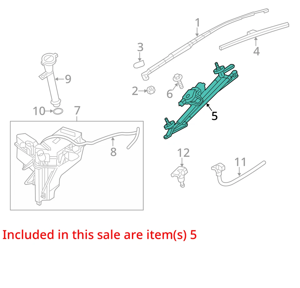 WINDSHIELD WIPER TRANSMISSION JX35 QX60 Pathfinder 2013-2019 .288003JA1A 1161989 - Image 3 of 4
