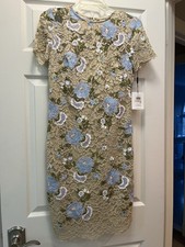 Calvin Klein floral embroidered lace dress, wew with tags, sz 2