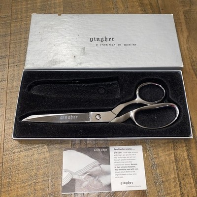 Vintage Gingher Knife-Edge G-8 Shears Scissors Chrome