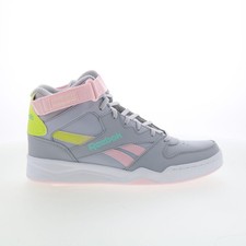 Reebok Royal BB4500 HI ST Womens Gray Leather Lifestyle Sneakers Shoes