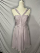 David's Bridal Iris Sleeveless Bridesmaid Dress Size 6 100 Polyester W10943