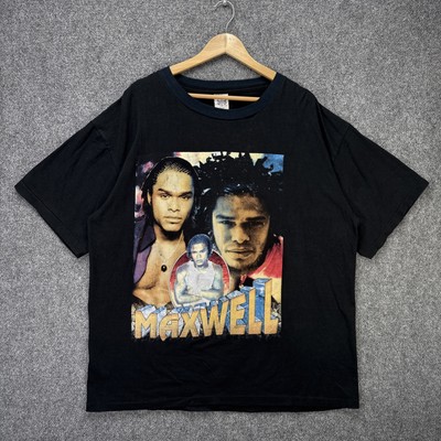 Vintage Maxwell Shirt Mens 2XL Black 90s Rap Hip Hop Fortunate Rare Double Sided
