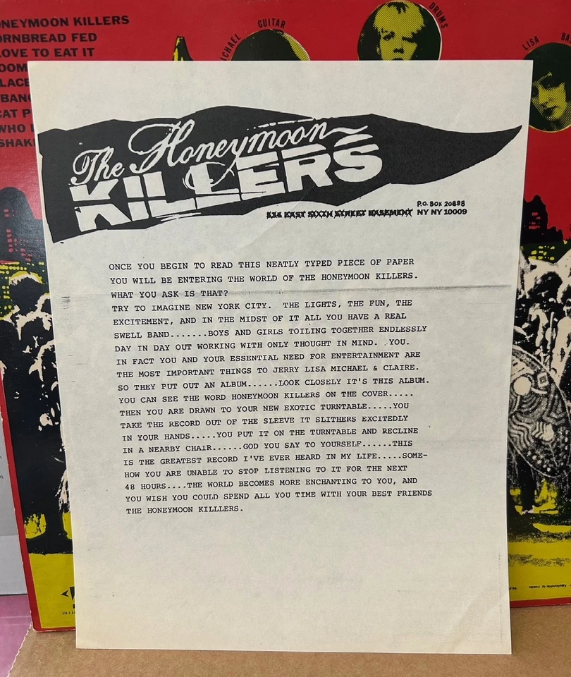 The Honeymoon Killers: Honeymoon Killers From Mars LP 1984 - Image 3 of 3