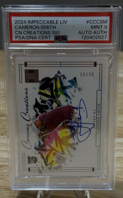 2024 Panini Impeccable Liv Golf Cameron Smith Canvas Creations Auto /65 Psa 9