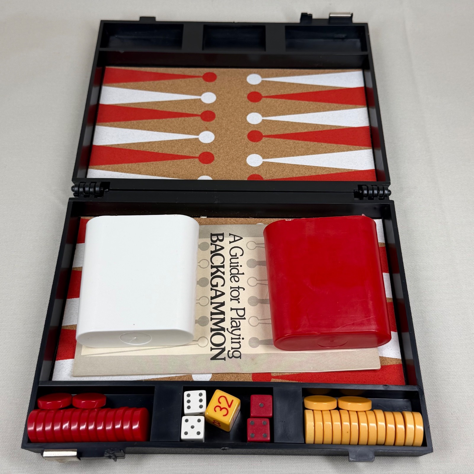 Vintage 1973 Hoi Polloi Travel Backgammon Game Set Complete VERY NICE