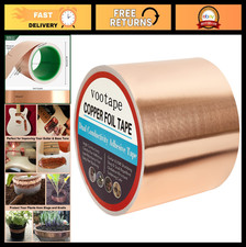 4" x 33ft Copper Foil Tape - Double-Sided Conductive Adhesive for Crafts, EMI Sh