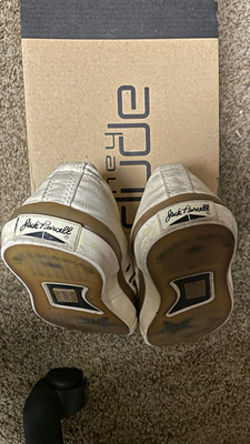 Vintage Converse Jack Purcell Low Top Sneaker White/Tan Textile Limited Edition.