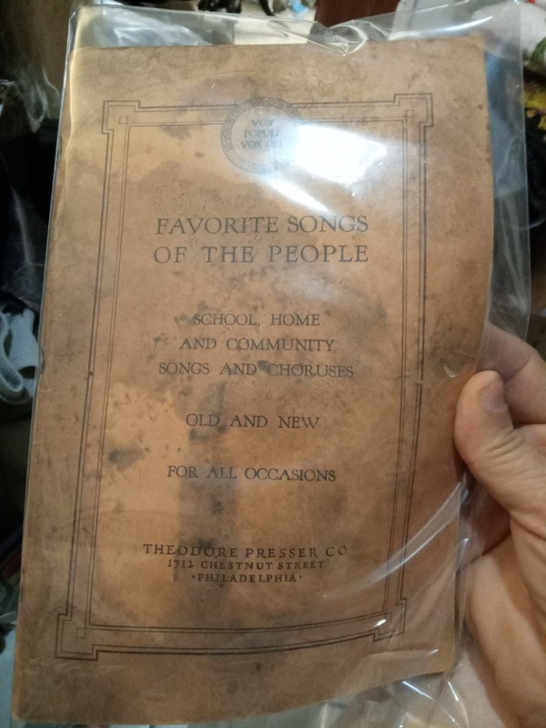 Favorite Songs of the People 1927 Theodore Presser Co. Vintage Sheet Music Book