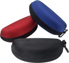 3 Pack Sunglasses Case, Eyeglasses Case for Men and Women, Portable Zipper...