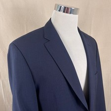 Hugo Boss 46R Pasolini1 Movie1 Sport Coat Wool Blue Knit Two Button Vented