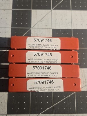 *4* Solid Carbide Single Point Internal Threading Tools, 1/2-10 Stub ACME thread