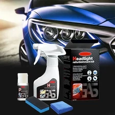 180ml Pro Car Headlight Lens Restoration Repair Kit Polish Cleaner Cleaning Tool