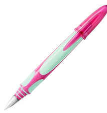 Stylo plume EasyClic Bic rose et vert blister avec 1 cartouche