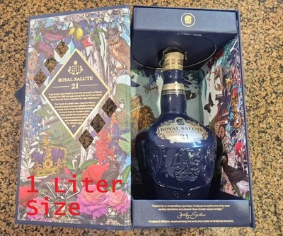 Chivas Royal Salute 21 Year Scotch Whiskey ''1 Liter size'' Bottle and Box RARE