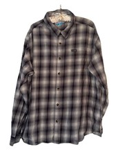 Columbia Men  s Long Sleeve Button Up Shirt Size XL Vapor Ridge Gray Plaid EUC