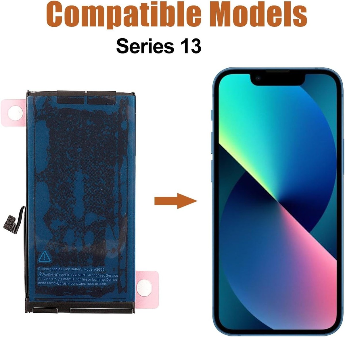 New A2655 Battery for iPhone Series 13 with Repair Tools | eBay