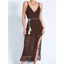 DEVON WINDSOR Molly Crochet Fringe Maxi Dress...