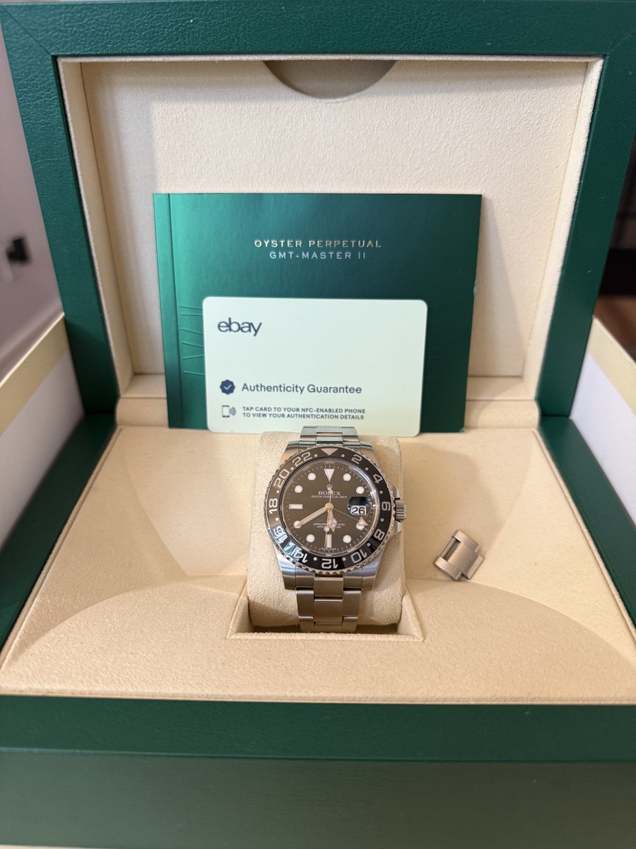 Rolex GMT-Master II 116710LN Silver Oyster Bracelet with Black