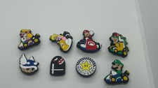Super Mario Bros MARIO KART 8 Pc Shoe Charm Set Croc Compatible New..