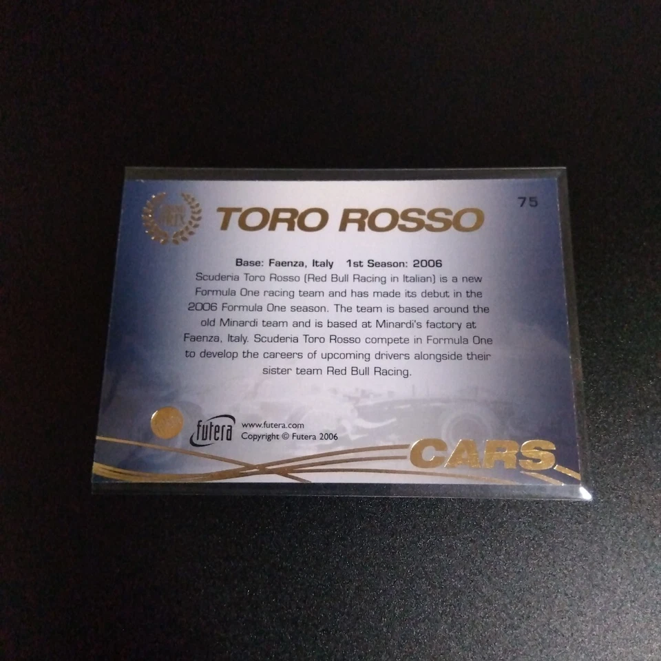 Futera 2006 Toro Rosso F1 Racing Card #75 Formula 1 Trading Card - Image 2 of 2