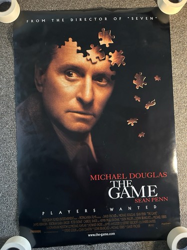 THE GAME Rolled Movie Poster Original DS Double Sided 27X40 Michael Douglas