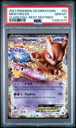 2021 POKEMON CELEBRATIONS CLASSIC COLL #54 MEWTWO EX PSA 10