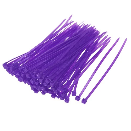Nylon Cable Ties 4 Inch Self-Locking Zip Ties 0.09 Inch Width Purple 100pcs