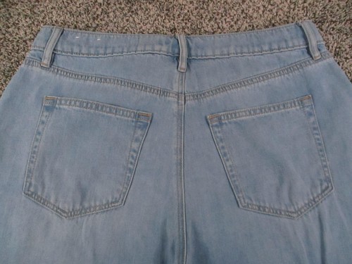 LOFT The Palazzo Jeans Womens 10 Blue Light Wash High Rise Wide Leg 31x30 - Picture 2 of 11