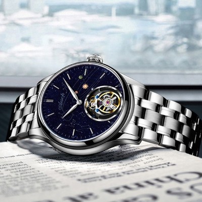 Aesop Original Manual Tourbillon Mechanical Men Watches Starry Sky Sapphire 7049