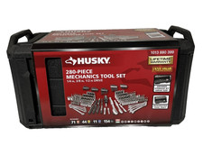 Husky 280 Piece Mechanics Tool Set w/ Hard Case SAE Metric Socket Wrench Ratchet