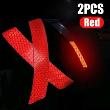Reflective Strip Red Car Door Bumper Decal Sticker Safety Warning Tape Accessory
