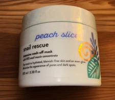 Peach Slices/Peach & Lily Snail Rescue Intensive Wash Off Mask-3.38oz-New/NoSeal
