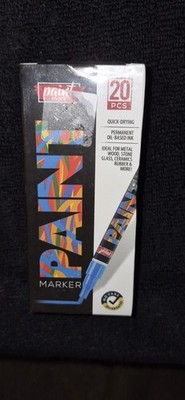 Paint Mark Permanent Markers Oil-Based Ink 1.2mm Fine-Point Tip 20pcs