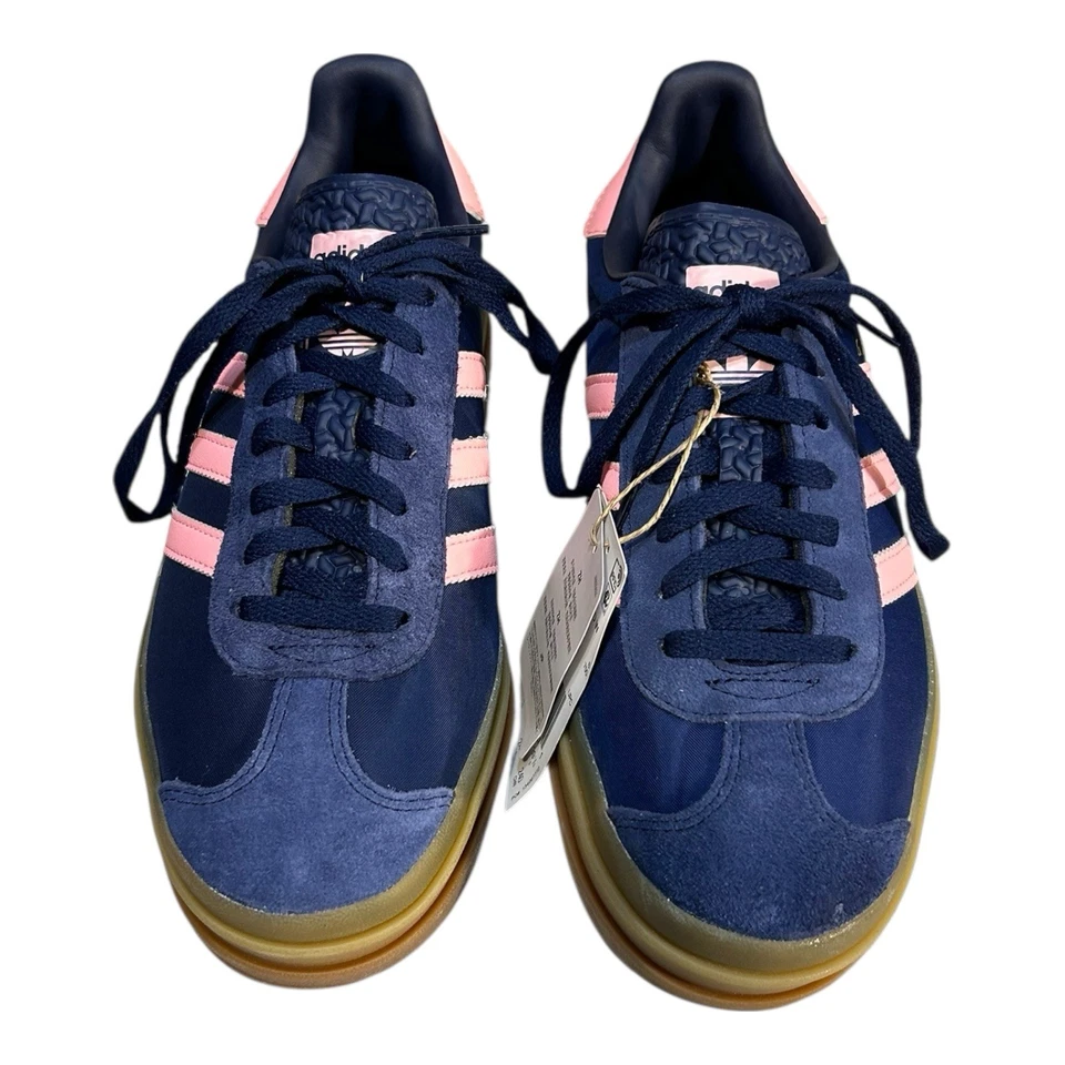 Adidas Gazelle Bold Mujer 7.5 Tenis Azul Oscuro Rosa IG4390 Foto 3 de 4