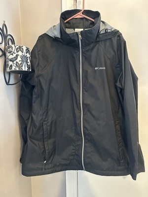 Columbia Women s Switchback III Black Rain Jacket  Windbreaker Plus Size 2X