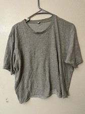 Uniqlo U Men s Size Large Gray Boxy T Shirt Short Sleeve Crew Neck