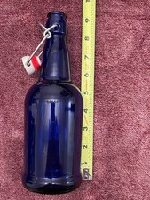 Cobalt Blue 16 Ounce EZ Cap Swing Flip Top Beer Bottle Plastic Stopper w/Gasket