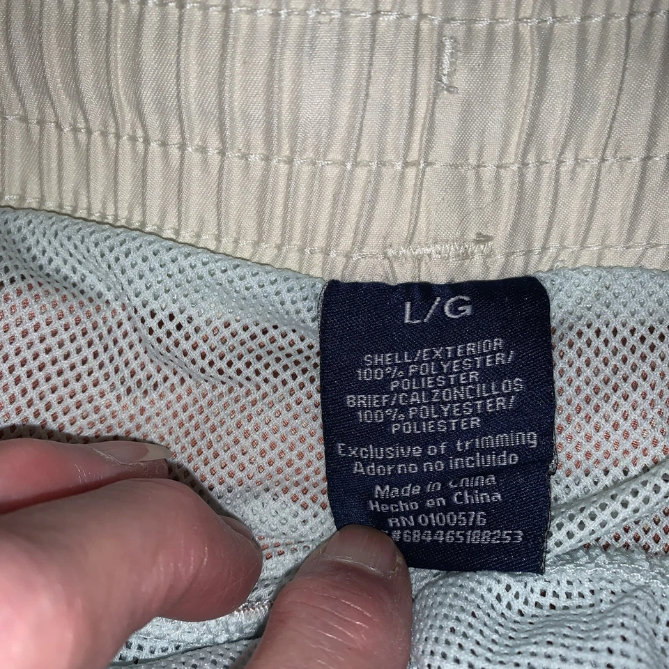 Caribbean Joe Mens Swim Trunks Shorts Sz Lg. Rust Drawstring Lined - Image 4 of 4