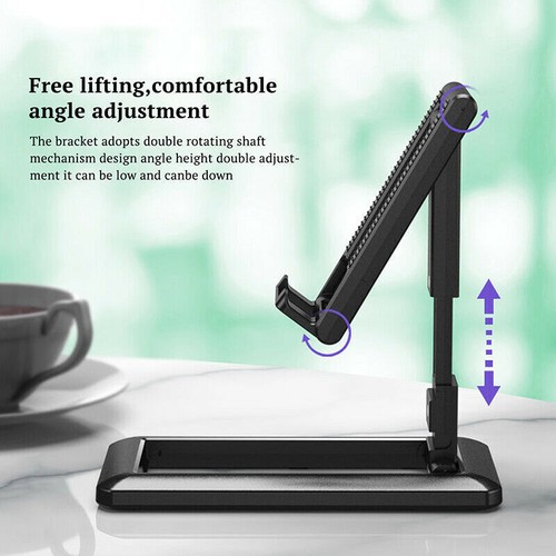 Adjustable Phone Tablet Desktop Stand Desk Holder Mount Cradle For iPhone iPad - Picture 7 of 16