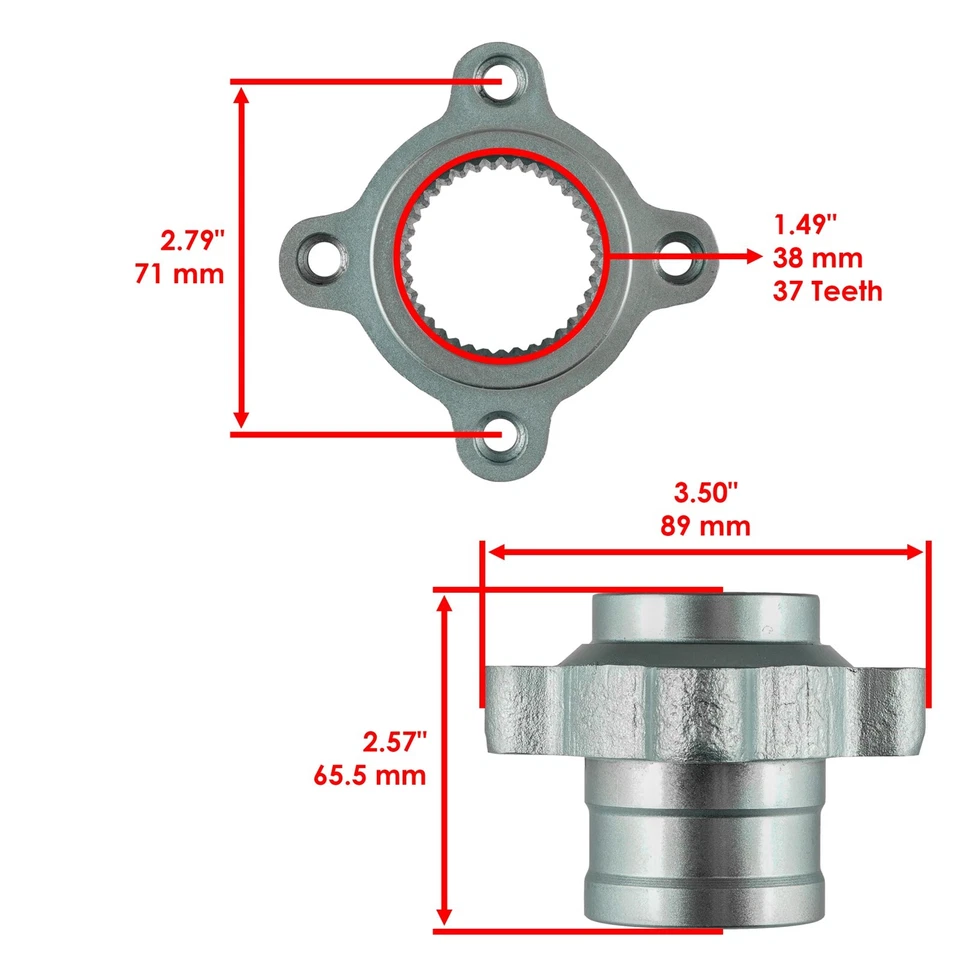 Rear Brake Rotor Hub For Yamaha Raptor 700 700R YFM700 YFM700R 2006-2022 - Image 2 of 4