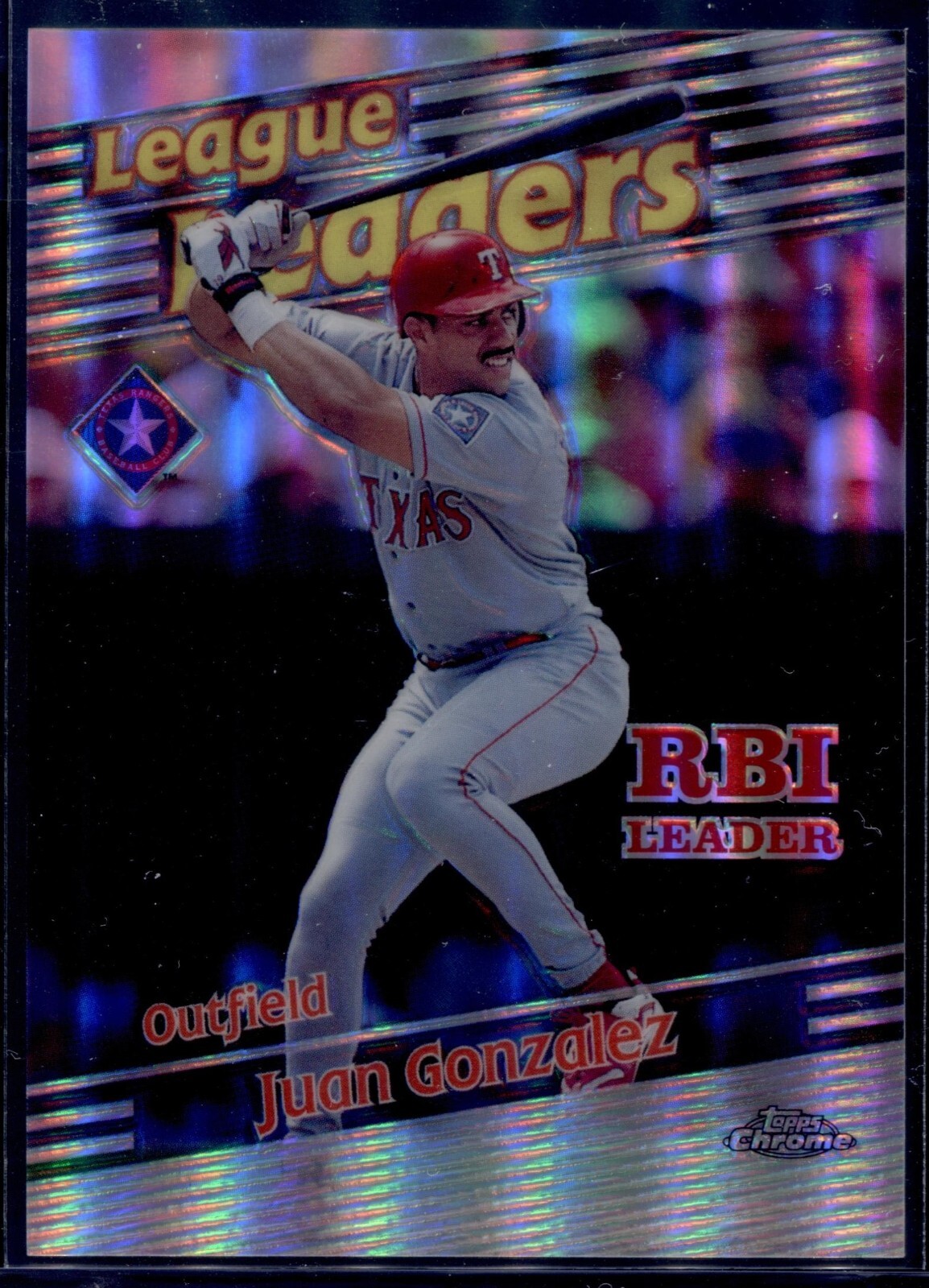 1999 Topps Chrome Refractor #226 Juan Gonzalez Texas Rangers LL