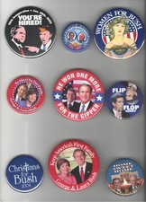 2000 - 2005 pin 9 George W BUSH pinback CHENEY Campaign LAURA button